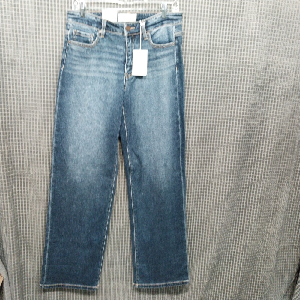 BKE Payton Cropped Wide Leg Jeans Womens Mid Rise Stretch 27x28 Medium Wash NWT